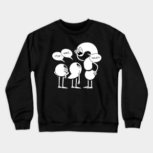 Wait What Funny Punctuation Crewneck Sweatshirt